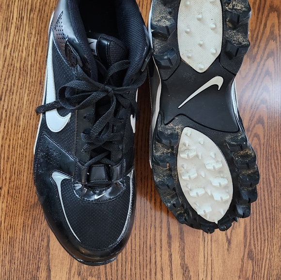 Nike Land Shark Legacy Football Cleats Men's Size 14 Black with White Trim EUC - Picture 11 of 14
